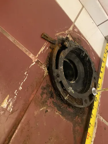 photo at Martinez, CA on Oct 29, 2025: A faulty toilet flange was causing leaks and instability, prompting us to replace it. We efficientl