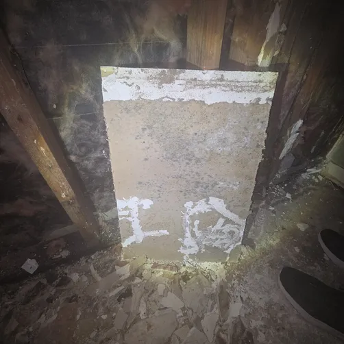 photo at Haysville, KS on Sep 24, 2026: A water intrusion issue under the external wall of the slab home required our attention. Water was photo at Haysville, KS on Sep 24, 2026: A water intrusion issue under the external wall of the slab home required our attention. Water was