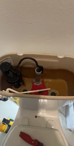 photo at Houston, TX on Oct 29, 2025: The guest bathroom toilet required a new fill valve and the master bathroom toilet had issues with 