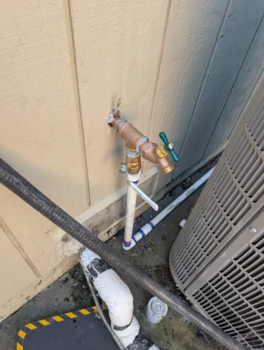 photo at Pleasant Hill, CA on Apr 08, 2026: A broken knob on the outdoor hose bib was causing challenges for the homeowner during watering and 