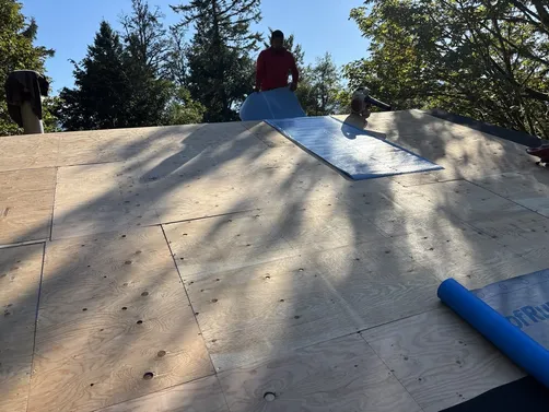 photo at Concrete, WA on Jul 08, 2026: A roof estimate was conducted for a property with a steep driveway and a two-level roof totaling ab