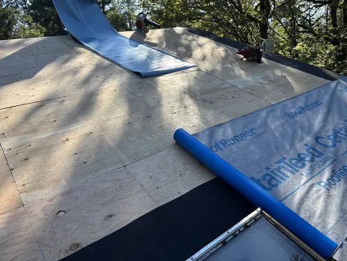photo at Concrete, WA on Jul 08, 2026: A roof estimate was conducted for a property with a steep driveway and a two-level roof totaling ab