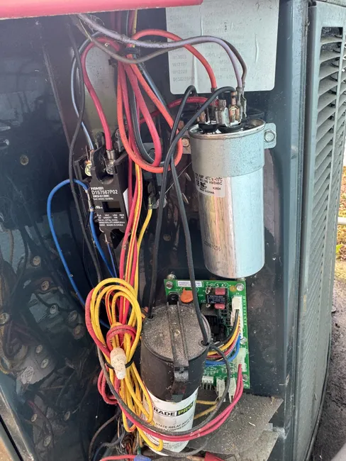Restored the HVAC system's efficiency by replacing a faulty capacitor and replenishing refrigerant levels.