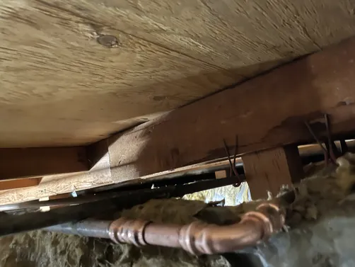 photo at Walnut Creek, CA on Apr 02, 2026: A leak in the water line under the house was causing water damage concerns. We promptly diagnosed t