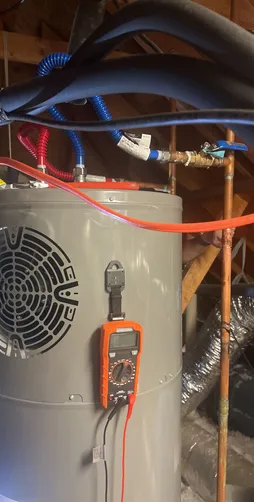 photo at Houston, TX on Jun 14, 2025: A malfunctioning water heater prompted the installation of an electric hybrid model. We skillfully 