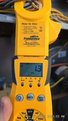 photo at Hurricane, UT on Nov 26, 2025: A service call was completed to address various issues. The field technicians, Brandon and Zander, 