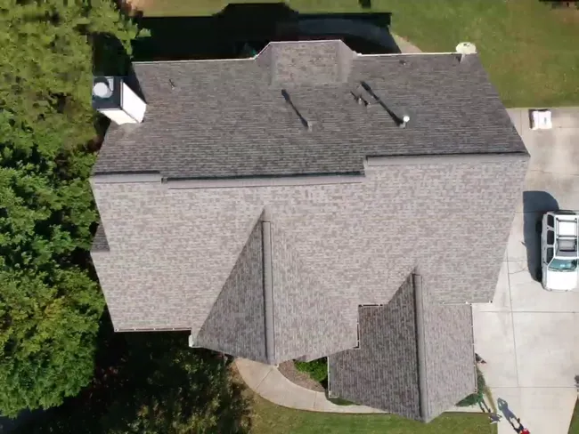 We specialize in quality roof repairs paid for by your insurance company! Check out the detail in this new roof we repaired an replaced in Cumming.