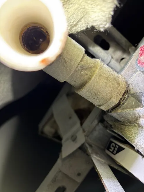 Clogged Drain Line & Obstructed Drain Pan