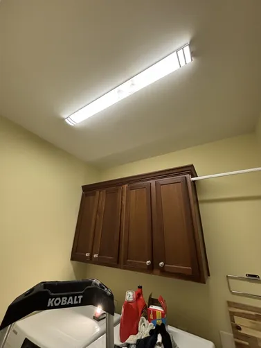 Installed 4 new 4ft ballast lights. 3 in the garage & 1 in the upstairs laundry room.