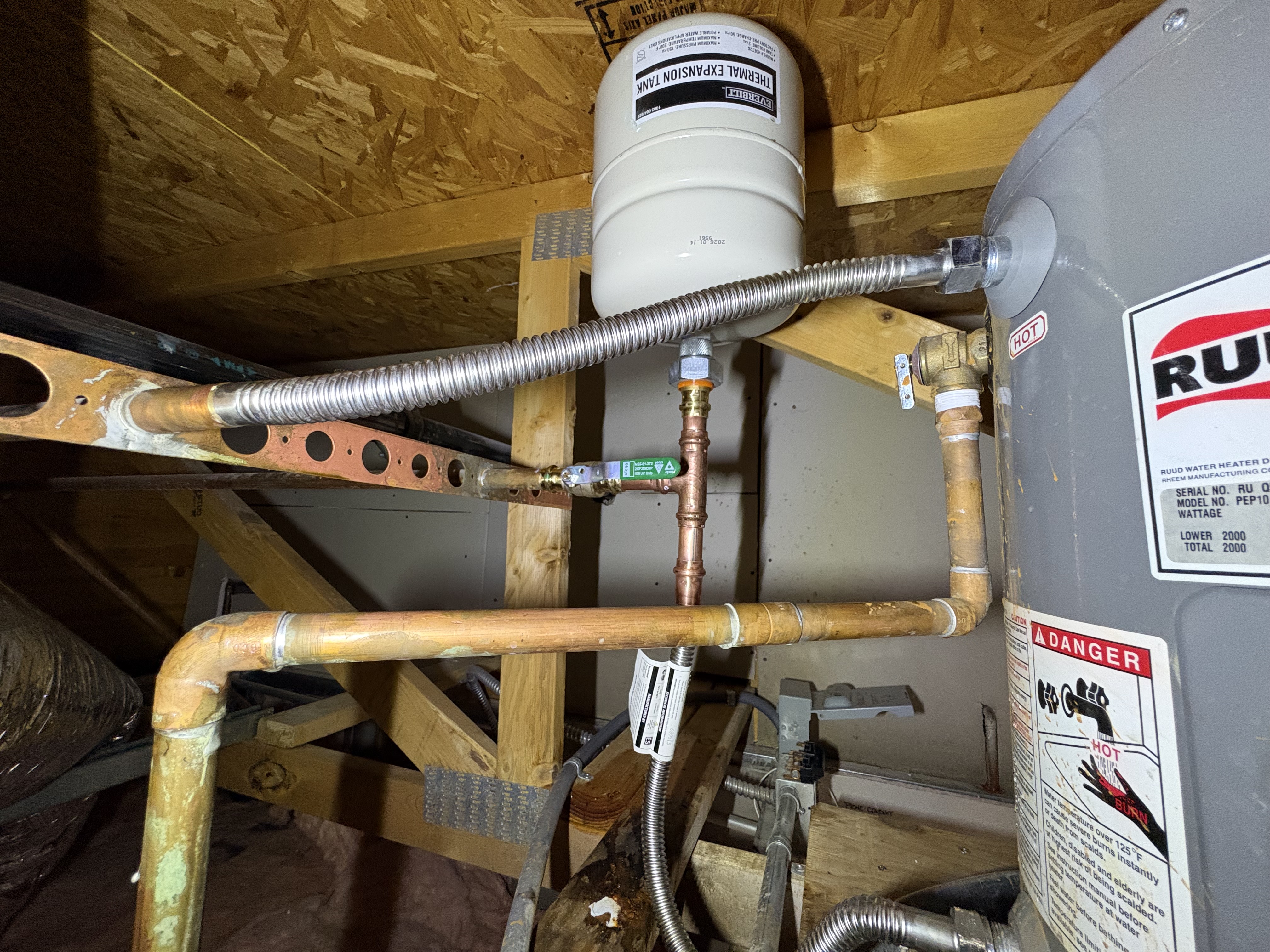 Plumbing repair at a water heater in Scottsdale 85260