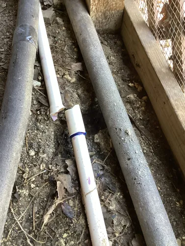 photo at Kerrville, TX on Mar 28, 2026: A leak in the pit box was discovered, which Aqua indicated was on the customer side of the line. We photo at Kerrville, TX on Mar 28, 2026: A leak in the pit box was discovered, which Aqua indicated was on the customer side of the line. We