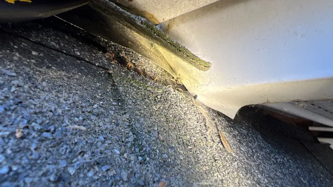 After identifying the source of a roof leak in this home from 2018, our team promptly repaired the issue, ensuring the roof remains in top shape and protecting the home from further damage.