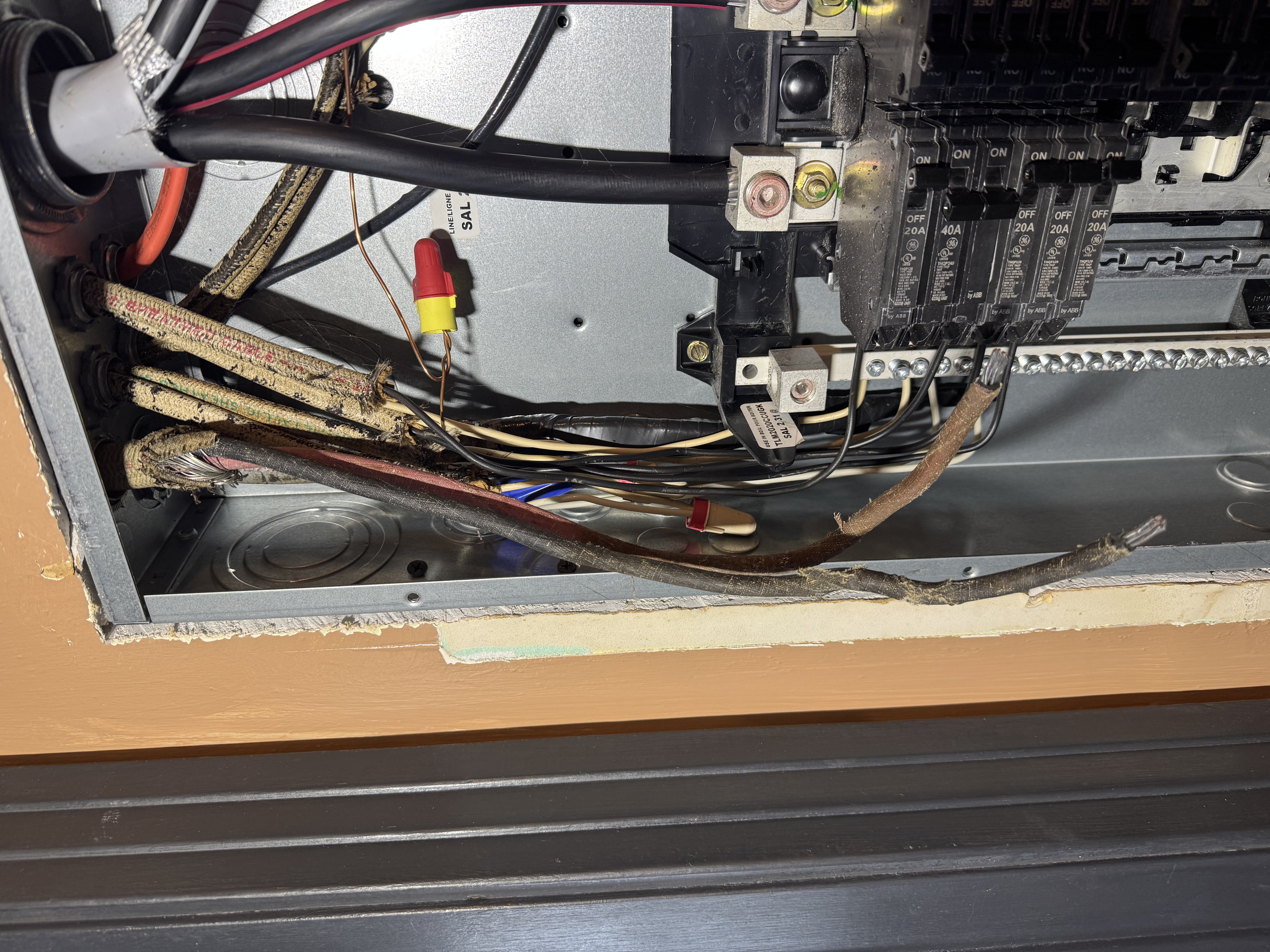 Panel wiring at the St. Augustine home inspected by Rider Electric