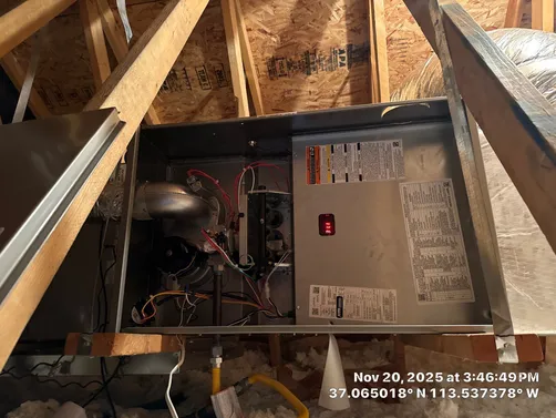 photo at St George, UT on Nov 20, 2025: A malfunctioning furnace led to a service call in St. George. We performed a comprehensive furnace 