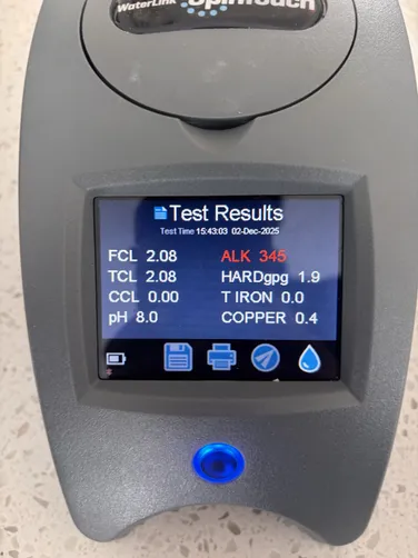 photo at Tomball, TX on Dec 02, 2025: The whole house filter required testing to assess its effectiveness. After completing the evaluatio