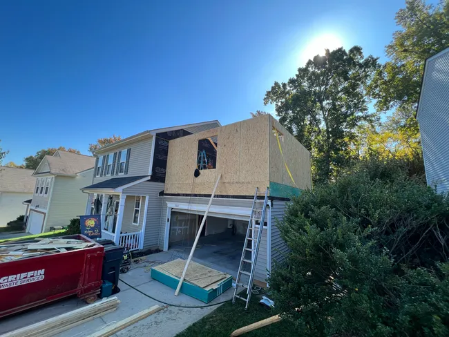 Checking on an upcoming project. It looks like they’ll be ready for the roofing contractor in another day or two.