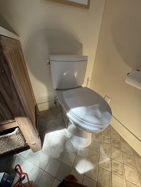We restored a leaking toilet by expertly replacing the wax ring and bolts, ensuring a secure, leak-free installation.