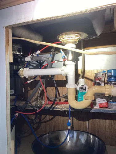 photo at Bandera, TX on Feb 04, 2026: A leak originating from the drain line under the kitchen sink required immediate attention. We effi photo at Bandera, TX on Feb 04, 2026: A leak originating from the drain line under the kitchen sink required immediate attention. We effi