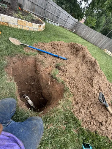 photo at Tulsa, OK on Jun 12, 2026: A low spot in the plumbing was causing frequent clogs, leading to toilet overflow when the shower w photo at Tulsa, OK on Jun 12, 2026: A low spot in the plumbing was causing frequent clogs, leading to toilet overflow when the shower w