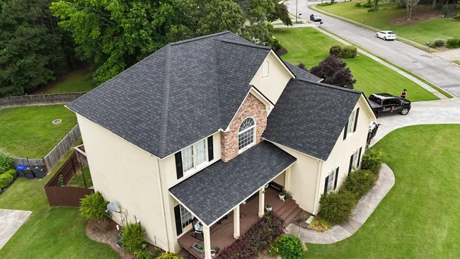 Rod's home got a significant upgrade with a complete roof replacement using Owens Corning Duration shingles in Onyx Black, ensuring both durability and style. Fully covered by State Farm, this project brings enhanced protection and peace of mind.