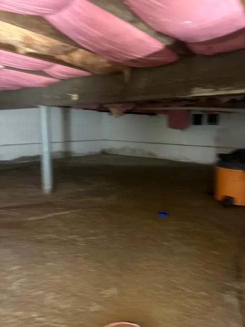 A water leak necessitated a thorough restoration, including cleaning, sanitizing, and drying the crawl space.