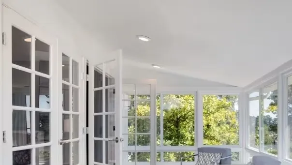 A complete electrical installation in this sunroom delivered essential lighting and safety for ultimate comfort.
