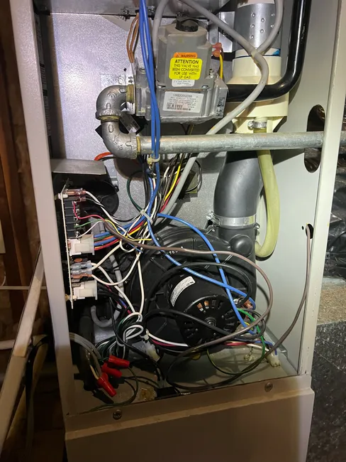 Annual maintenance. Found a crack heat exchanger.