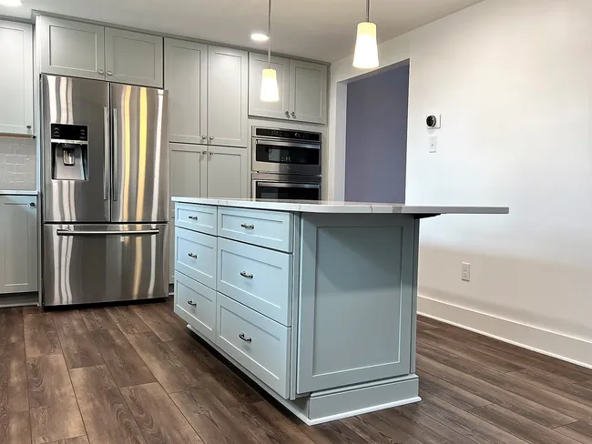 Wall Removed To Expand Kitchen