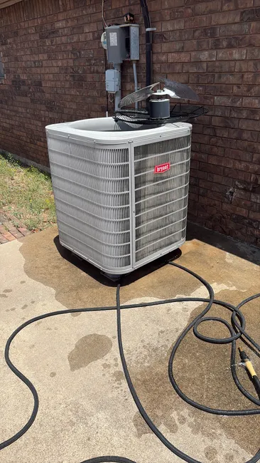 This thorough inspection and maintenance of the Bryant AC unit optimized performance and enhanced energy efficiency, ensuring lasting comfort for the homeowner.