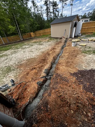 To enable reliable power access for the shed, we installed new electrical conduit and wiring. This involved securely running the conduit and providing necessary connections, ensuring safety and compliance with electrical standards.