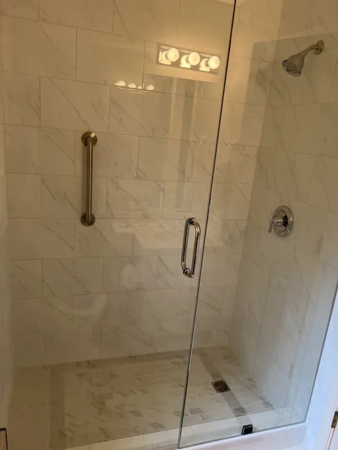 2 panel shower install
Chrome hardware