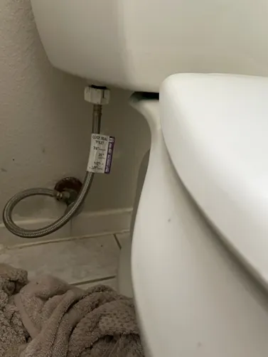 photo at San Pablo, CA on May 08, 2026: A leaking bidet connection was causing issues in the toilet, prompting a repair service. We identif