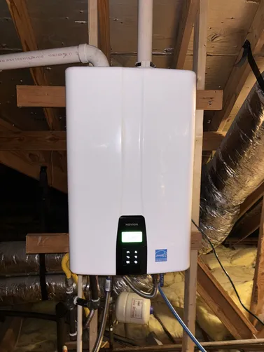 photo at Houston, TX on Nov 26, 2025: A need for an efficient hot water solution prompted the installation of a new tankless water heater