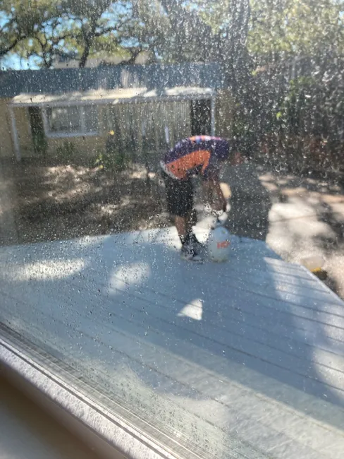 Transformed this Austin home with soft washing, detailed window cleaning, and deck restoration for enhanced curb appeal.