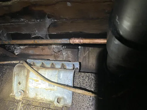 photo at Concord, CA on Apr 24, 2026: Noticing an unusually high water bill, we conducted an inspection and discovered a pinhole leak in 