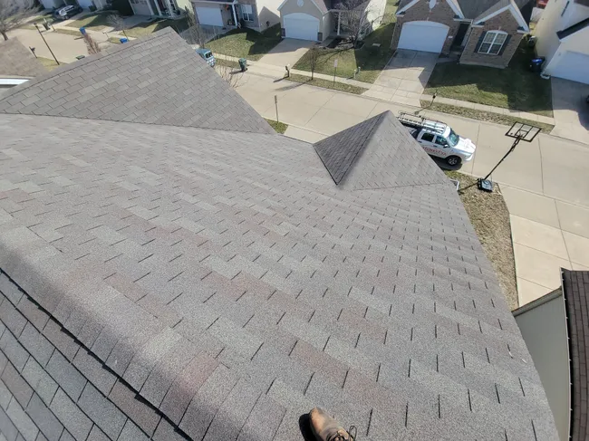 After a thorough roof evaluation in St. Peters, MO, we confirmed that the homeowner's damage claim was unfounded, providing them with peace of mind.