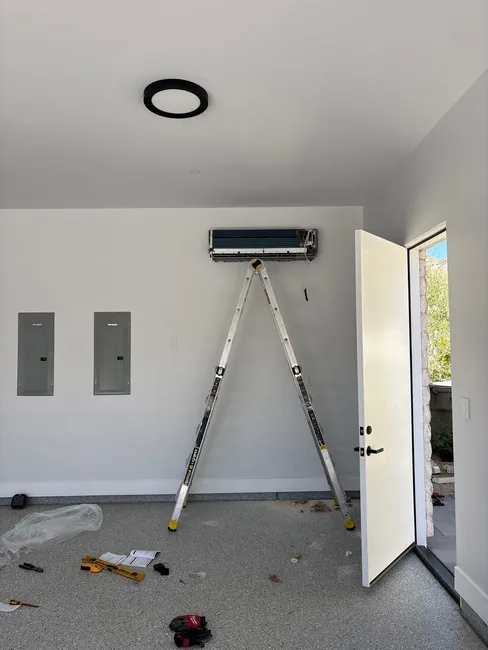 Ductless Install In Garage