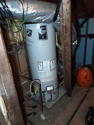 photo at Houston, TX on Nov 27, 2025: The water heater was not functioning due to a faulty temperature sensor and a malfunctioning gas co