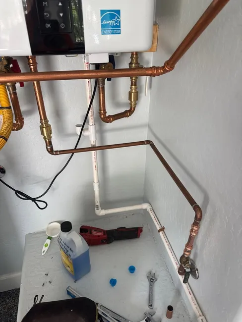 Restoring reliable hot water, we replaced a faulty check valve in a tankless water heater for a home.