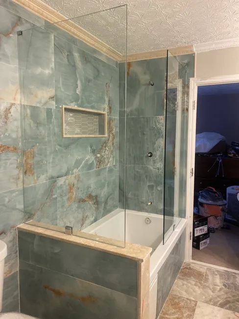 Our custom glass enclosures can transform the look and safety of any bathroom. We specialize in installing beautiful glass throughout Georgia. Work with our licensed and certified contractors for your estimate today!
Our glass experts are passionate about the glass replacement work that we perform for our clients. We offer free estimates and same-day services. With 10+ years of experience and hundreds of happy customers, we install all forms of glass and have earned the reputation of being a trusted & reliable Metro-Atlanta glass company.
S & B Glass & Windows
190 Promenade Parkway,
Fayetteville, GA 30214.
We design, create and install all types of glass products in the Fayetteville, Peachtree City, Newnan and surrounding Metro Atlanta Area.