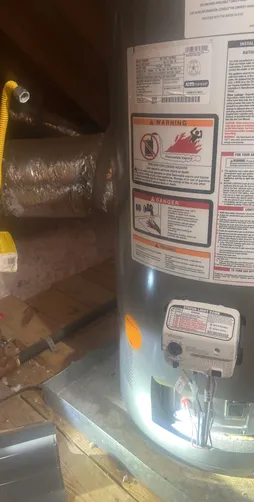 photo at Houston, TX on Oct 07, 2025: A faulty Gas Control Valve and T&P pressure relief valve was identified, requiring immediate attent