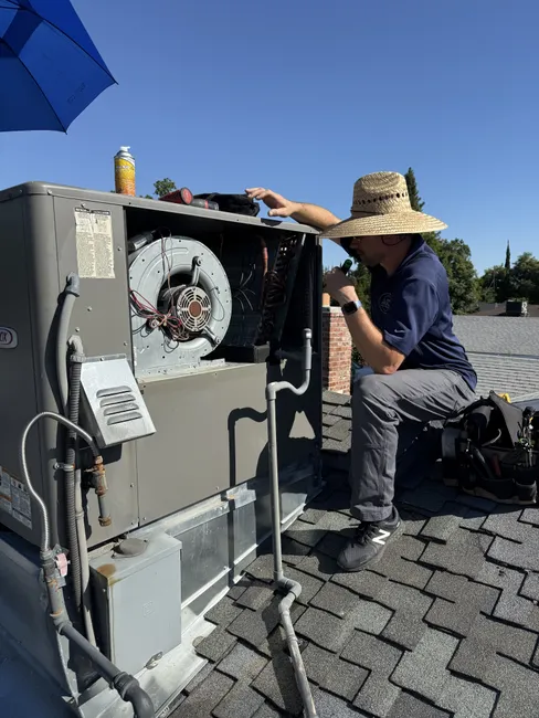 A thorough inspection identified refrigerant leaks, ensuring optimal HVAC efficiency for this Rancho Cordova home.