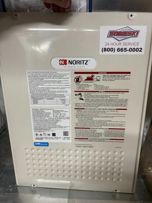 Noritz Tank Less Water Heater De-scale