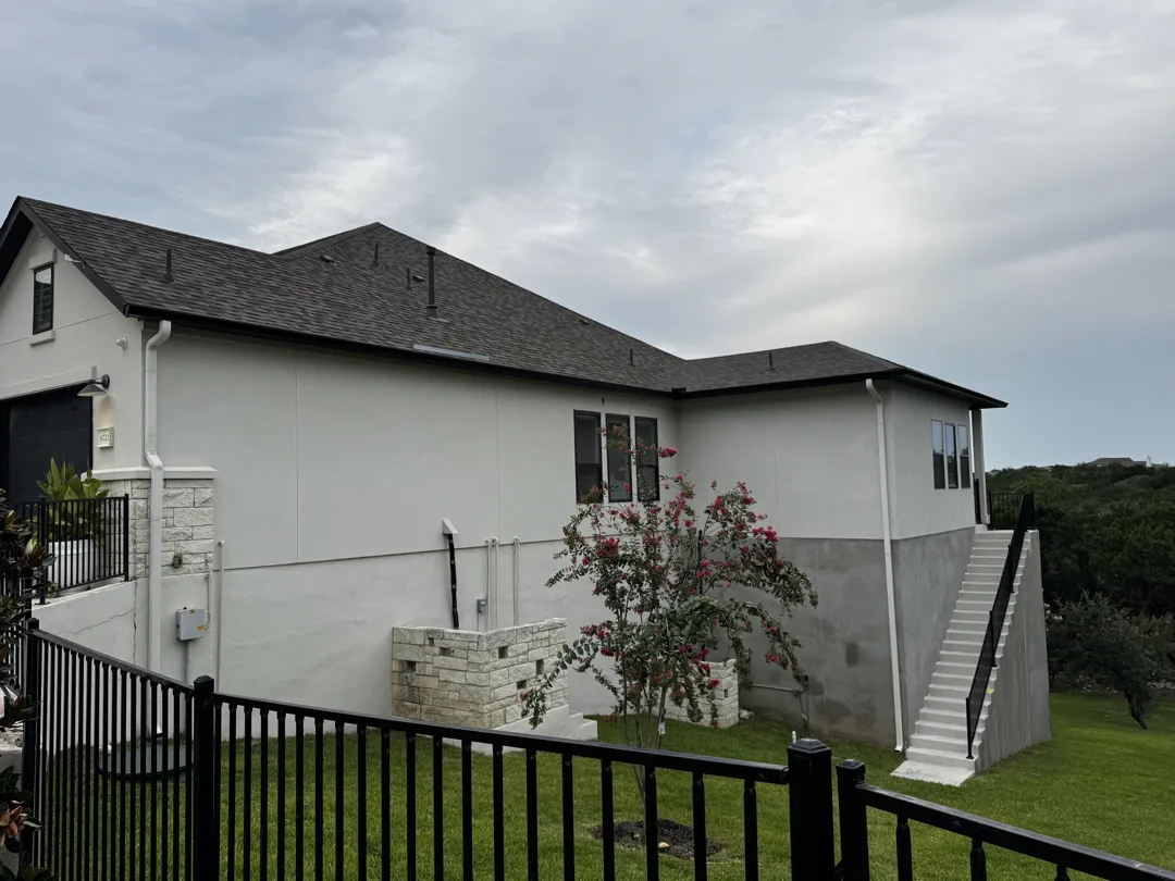 Seamless gutter installation in Lago Vista Texas by Noble Roofing