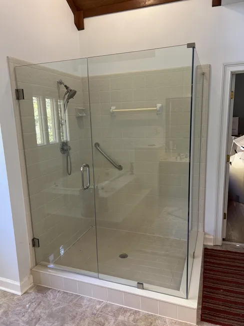 3 panel install
Brush nickel hardware