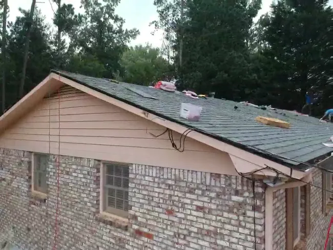 New Roof for our satisfied customer! We made sure their insurance covered the roof repair and replacement so their only cost was their deductible.