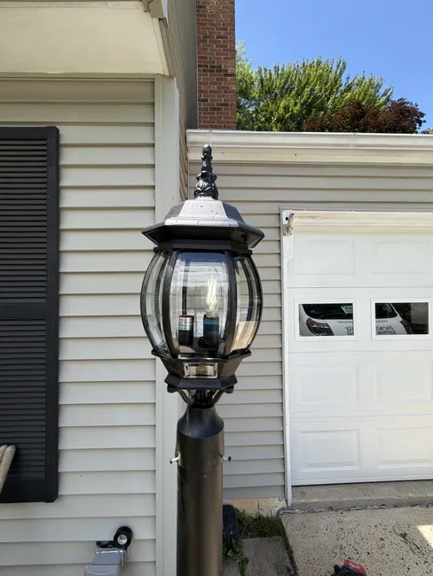 Outside Post-light And Front Light