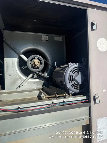 photo at St George, UT on Oct 27, 2025: A malfunctioning HVAC unit needed attention during our visit to a commercial property in St. George