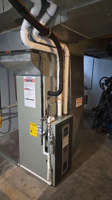 Our team replaced the old HVAC unit and upgraded the air filter, ensuring optimal efficiency and air quality for this residential space.