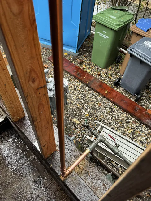 Deteriorated 3/4” galvanized pipes were replaced with high-quality piping to enhance water flow and reliability.